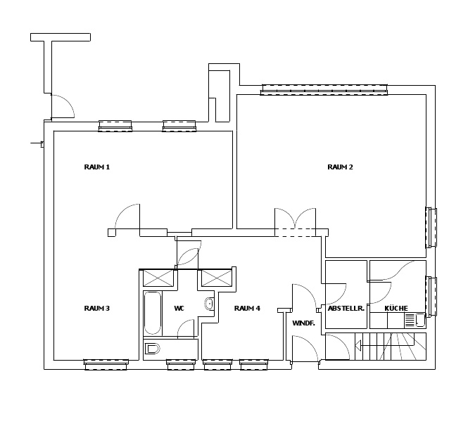 aktueller grundriss erdgeschoss - Oliver Reifferscheid - Immobilienmakler Darmstadt