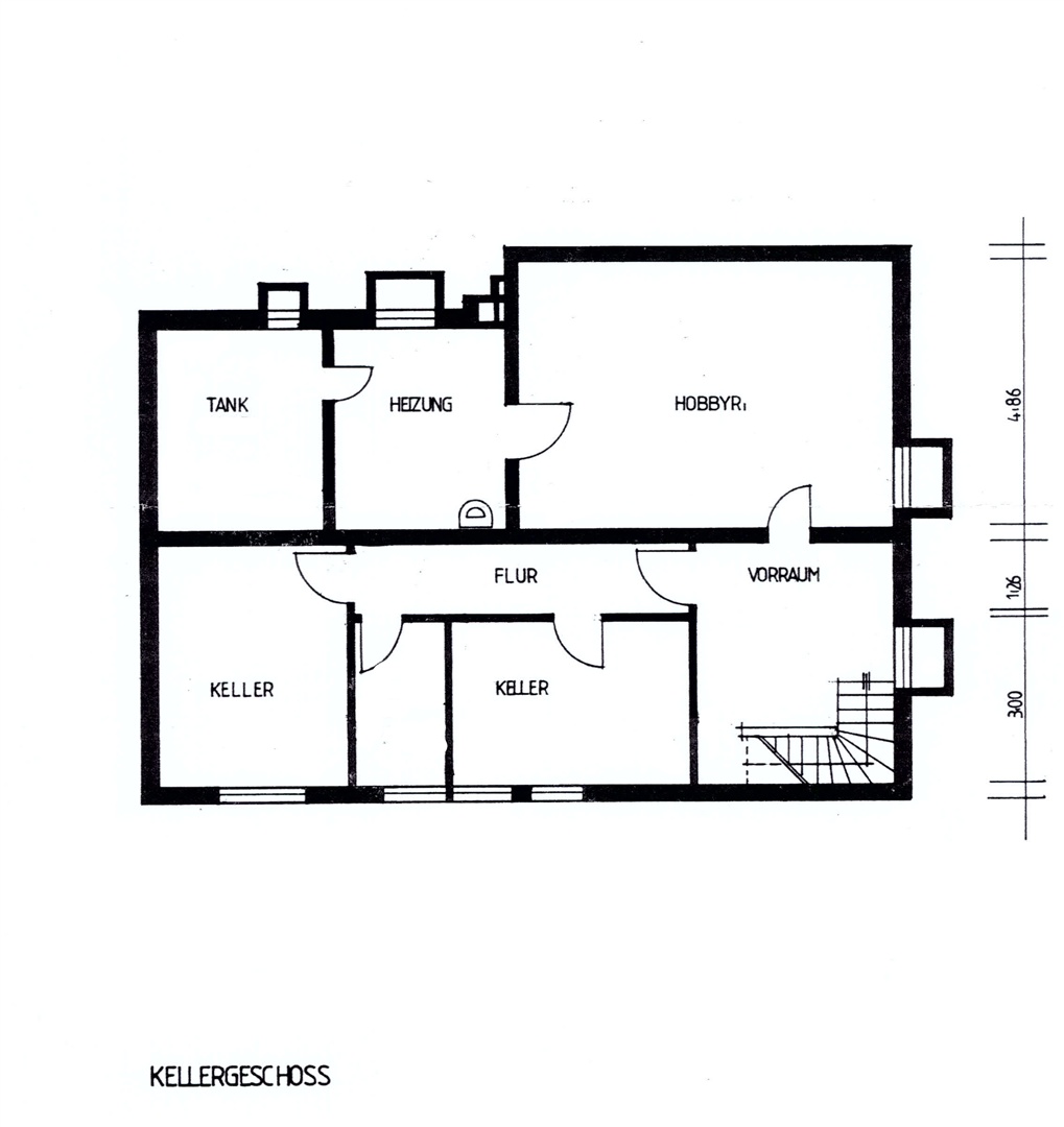 aktueller grundriss keller - Oliver Reifferscheid - Immobilienmakler Darmstadt