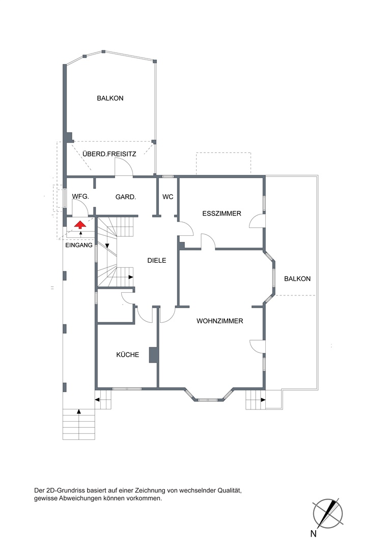 Grundriss Erdgeschoss - Oliver Reifferscheid - Immobilienmakler Darmstadt