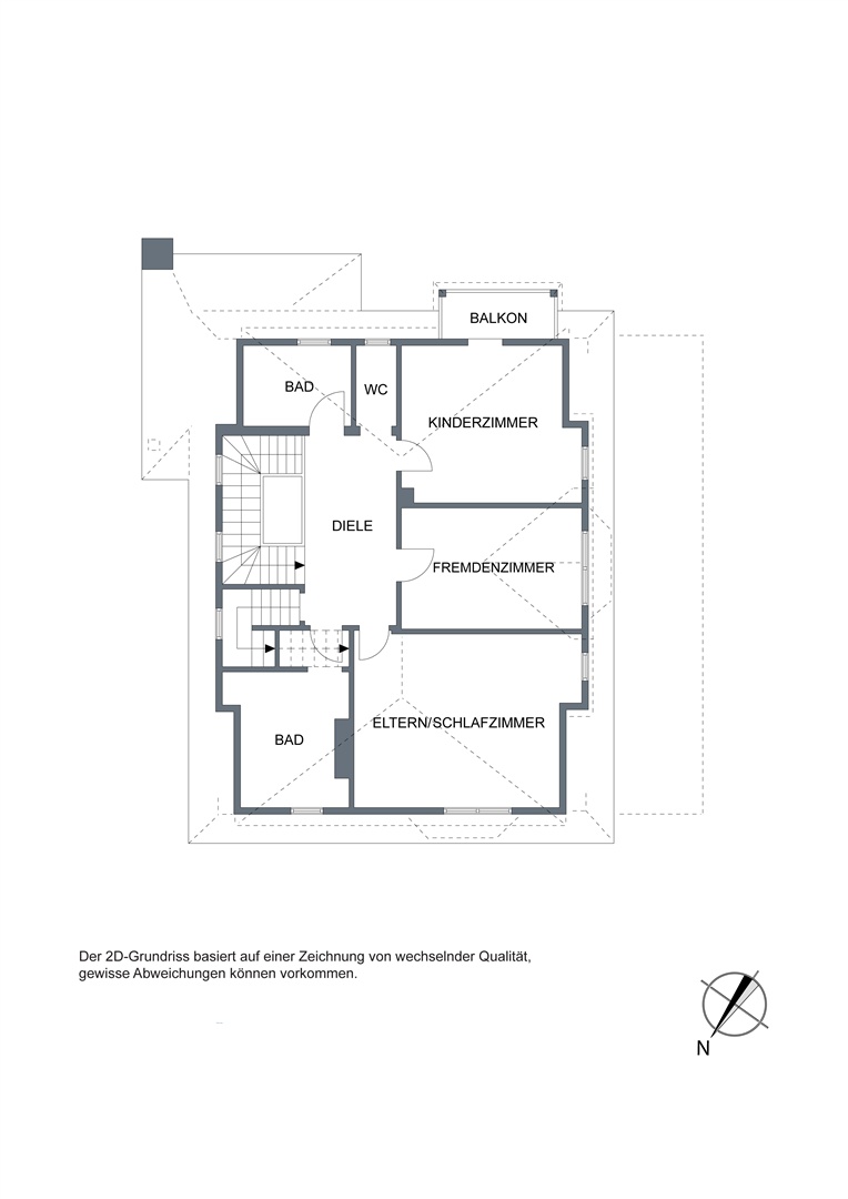 Grundriss Obergeschoss - Oliver Reifferscheid - Immobilienmakler Darmstadt