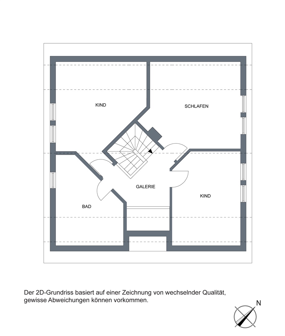 Grundriss vom Dachgeschoss. - Oliver Reifferscheid - Immobilienmakler Darmstadt