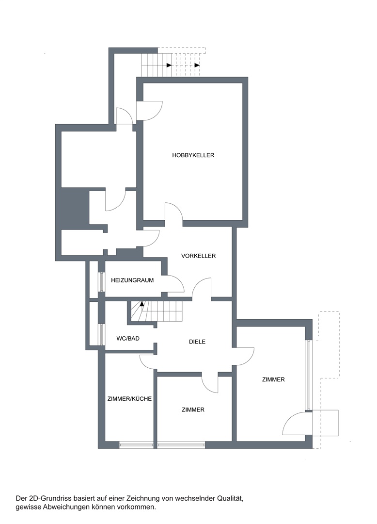 Grundriss Gartengeschoß - Oliver Reifferscheid - Immobilienmakler Darmstadt