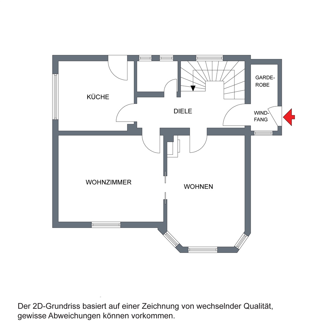 Grundriss vom Erdgeschoß - Oliver Reifferscheid - Immobilienmakler Darmstadt