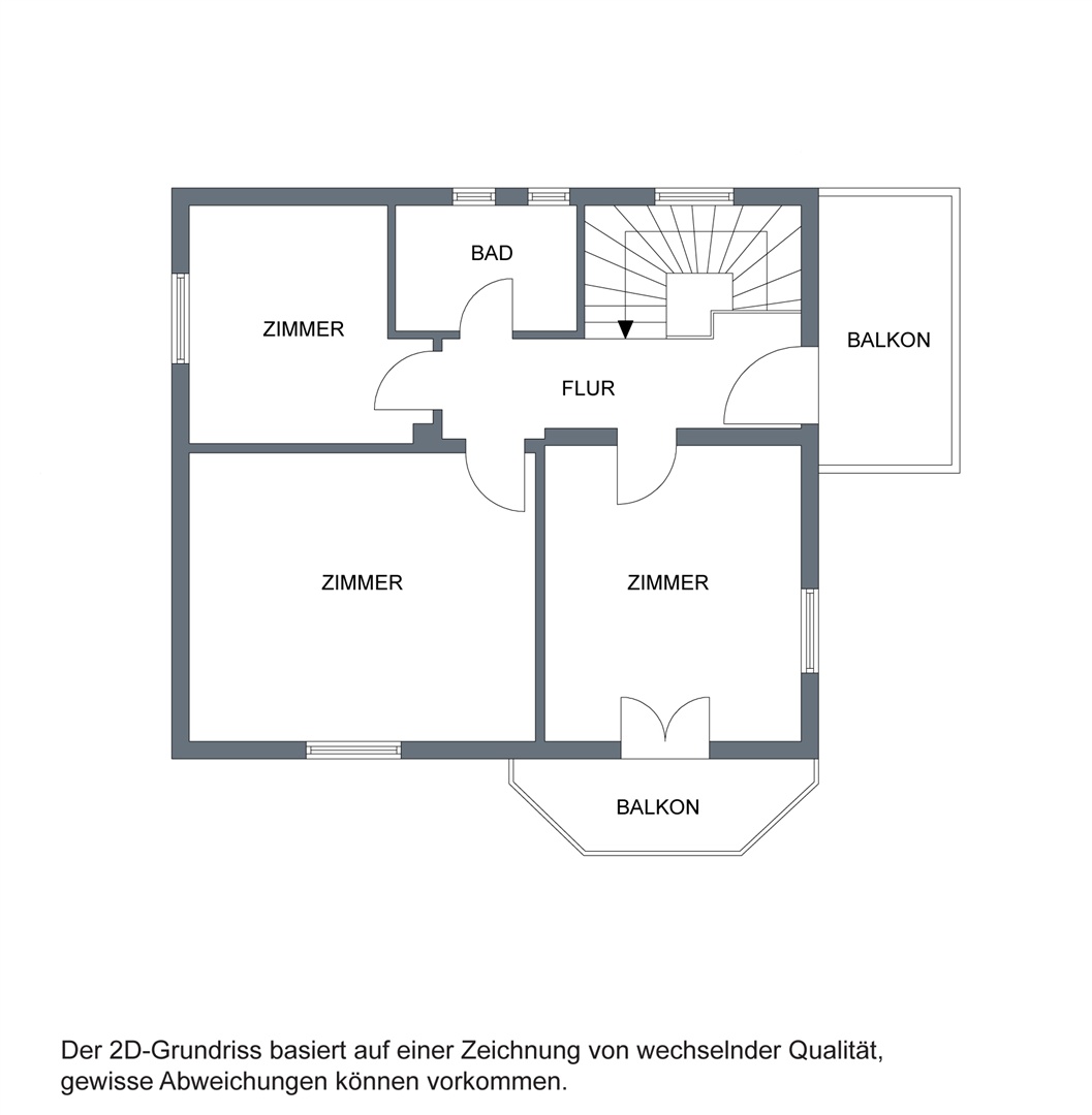 Grundriss vom 1. Obergeschoß - Oliver Reifferscheid - Immobilienmakler Darmstadt