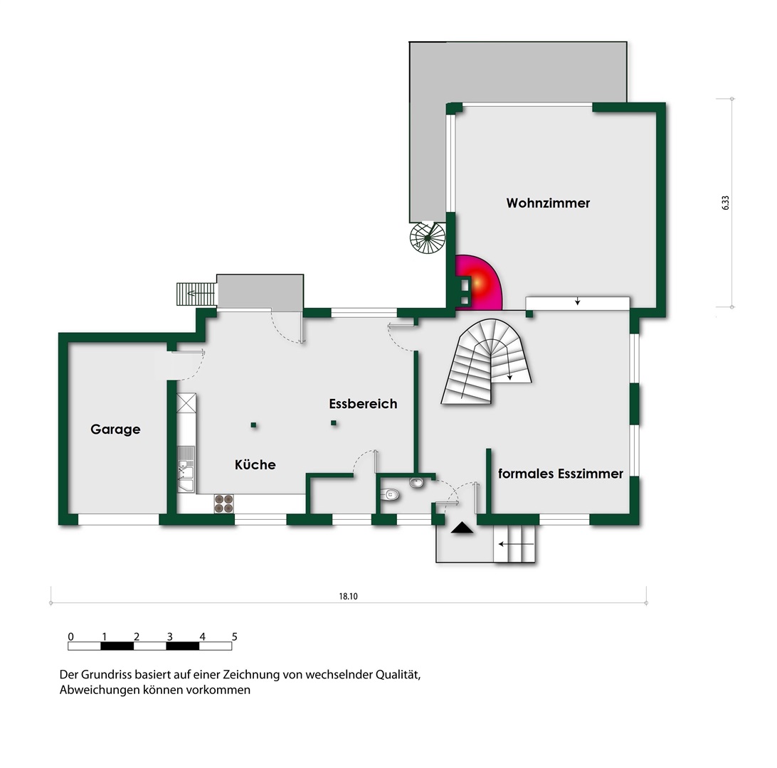Grundriss Erdgeschoss - Oliver Reifferscheid - Immobilienmakler Darmstadt