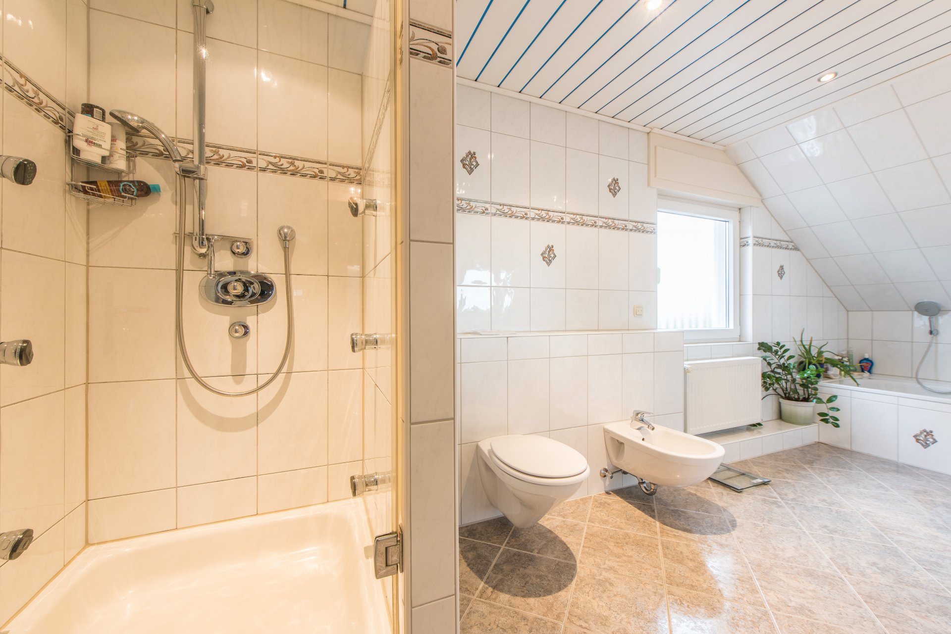 Alles drin, Dusche, Wanne, WC, Bidet und Tageslicht - Oliver Reifferscheid - Immobilienmakler Darmstadt