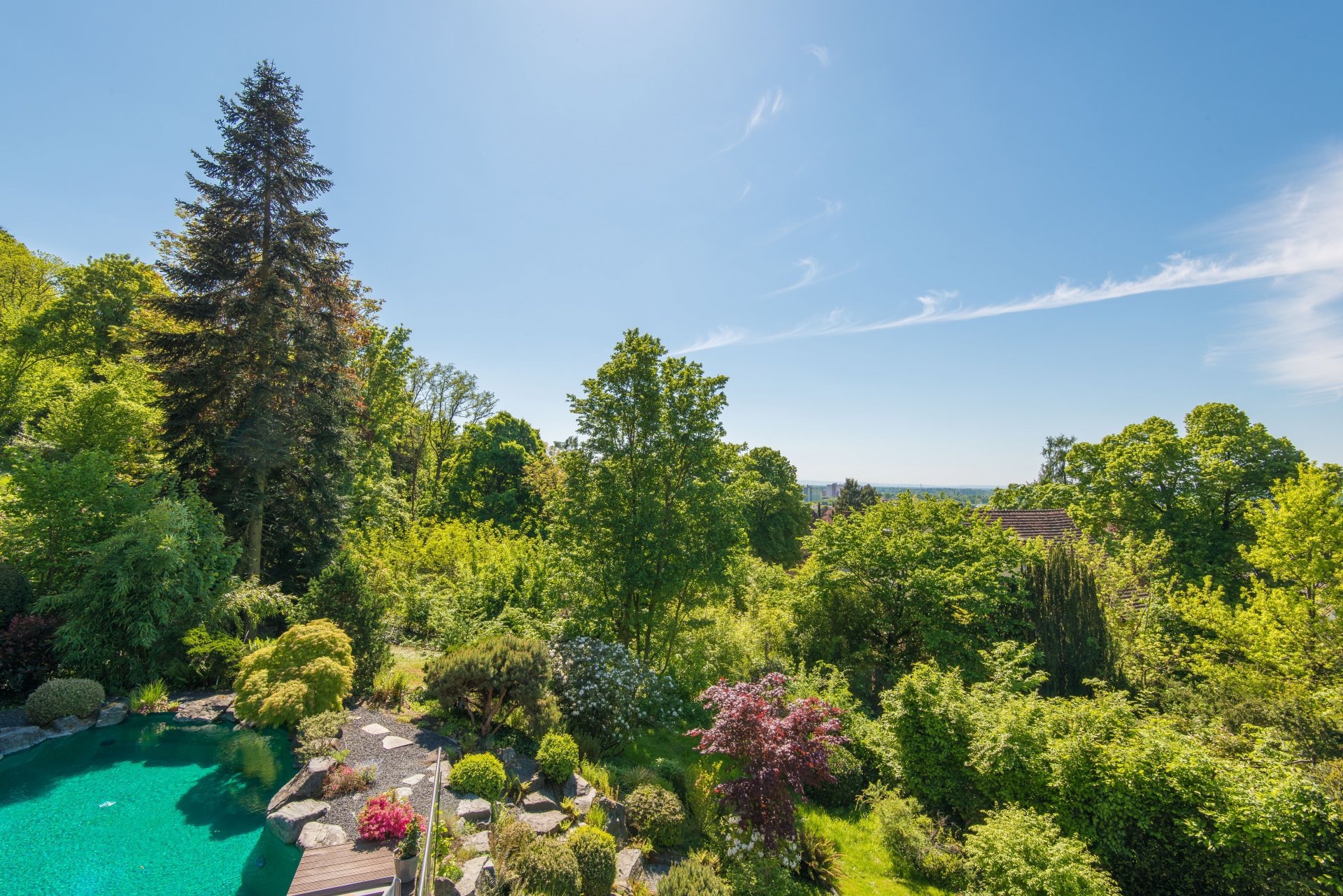 Blick von der Terrasse der Elternsuite - Oliver Reifferscheid - Immobilienmakler Darmstadt
